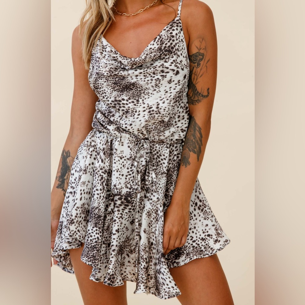 sold Saints + Secrets Leopard Print Dress Size S